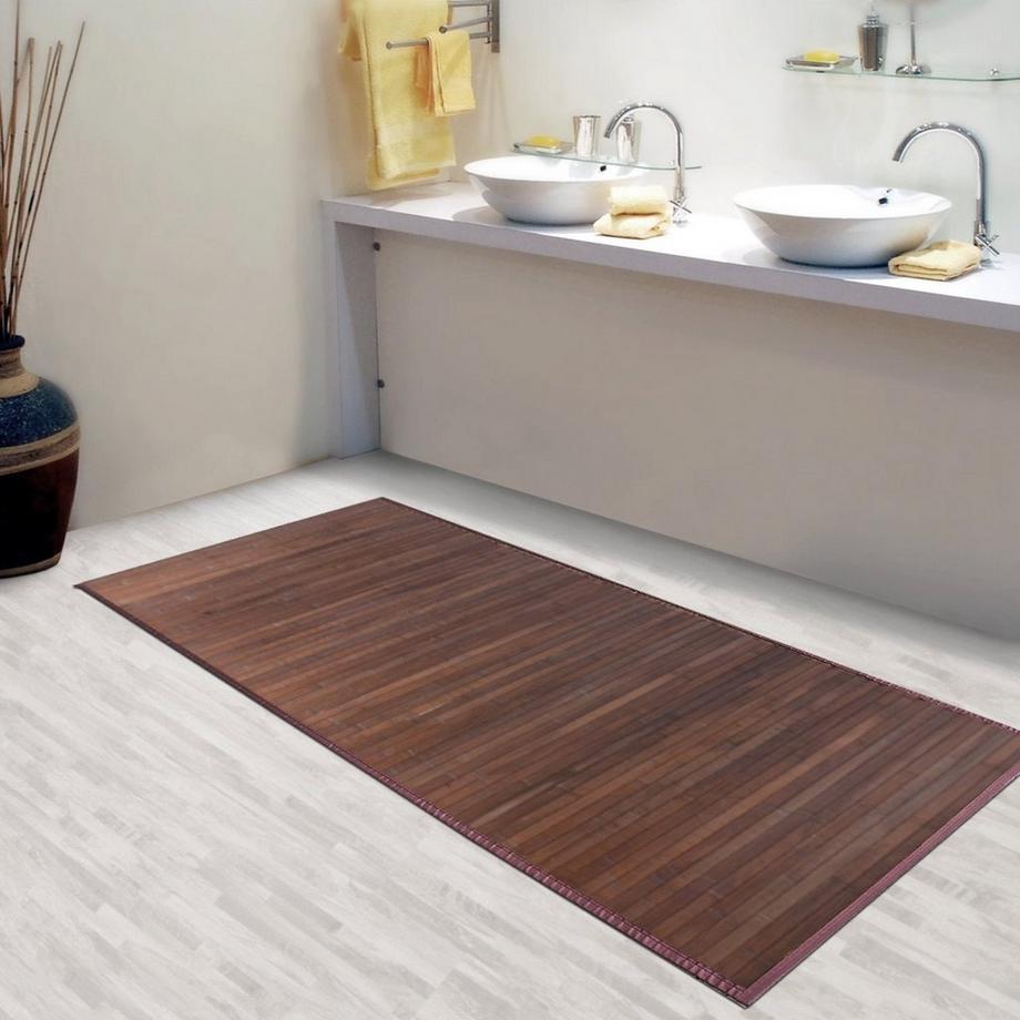 Casa Pura  Bambus-Teppich | Tibet | Bambusmatte für Bad & Wohnzimmer 