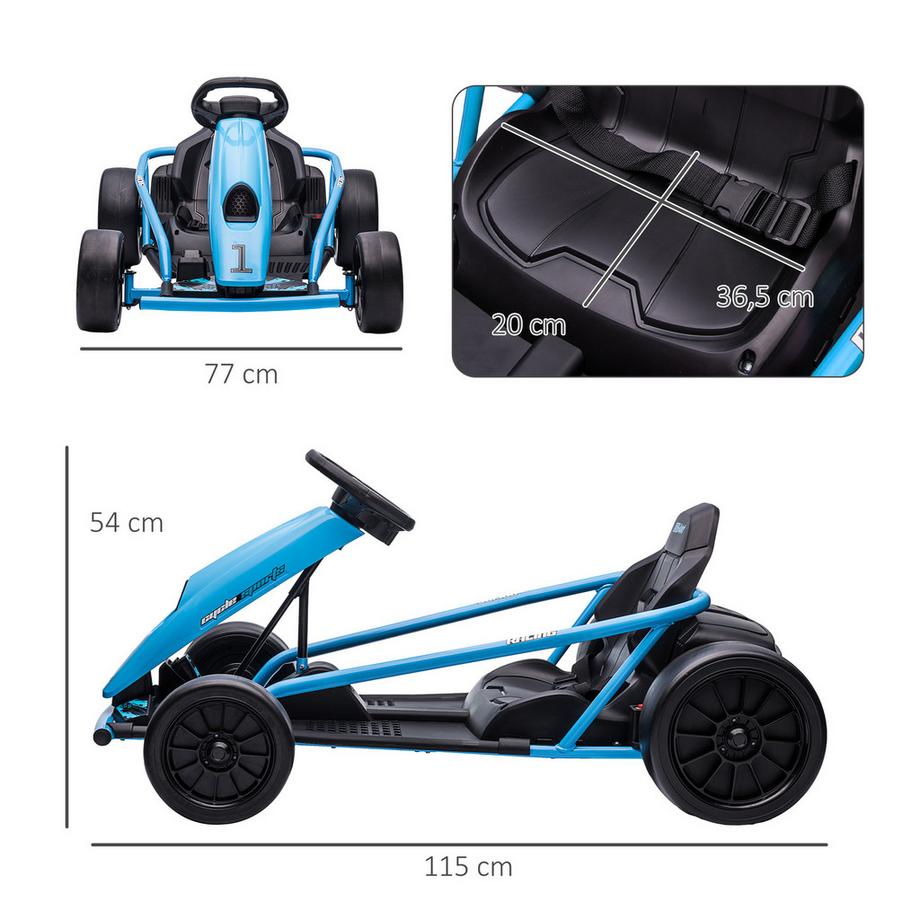 HOMCOM  Kart électrique pour enfants 