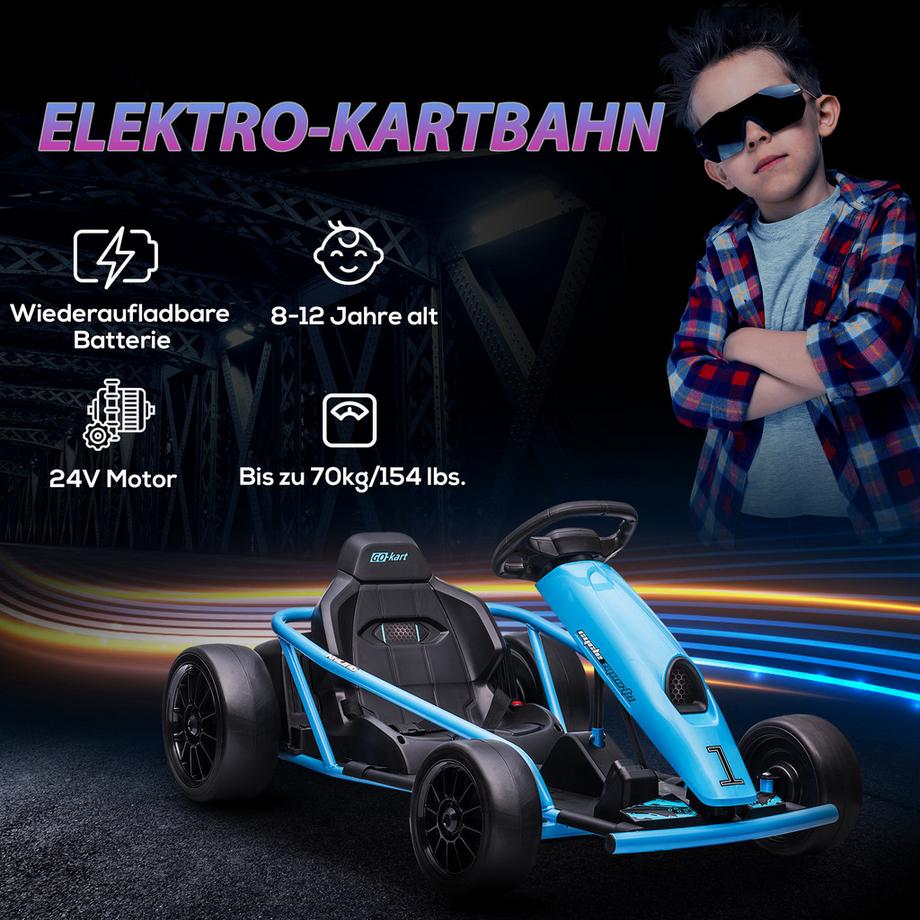 HOMCOM  Kart électrique pour enfants 