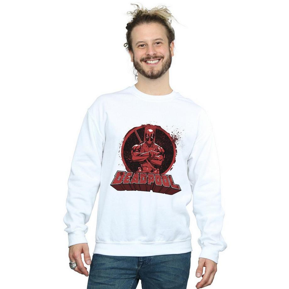 MARVEL Deadpool Crossed Arms Imprimé Graphique Sweatshirt  