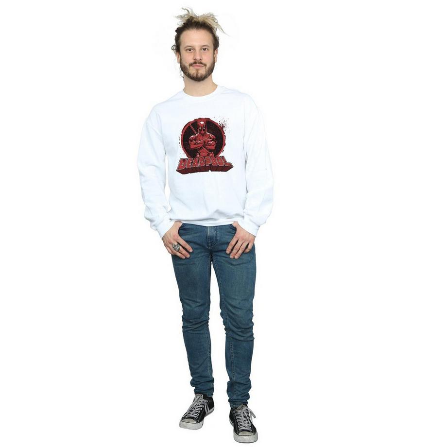 MARVEL Deadpool Crossed Arms Imprimé Graphique Sweatshirt  
