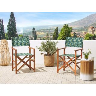 Beliani Lot de 2 chaises de jardin en Tissu Moderne CINE  