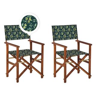 Beliani Lot de 2 chaises de jardin en Tissu Moderne CINE  