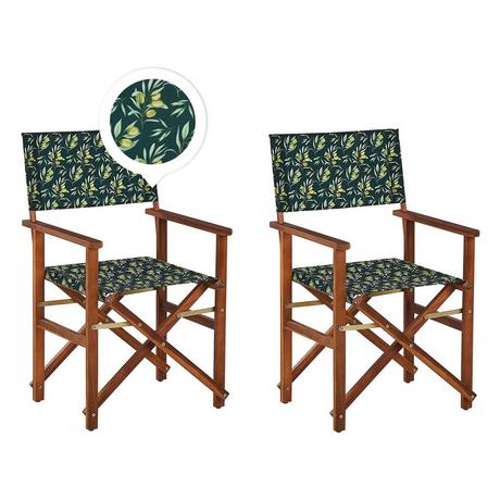 Beliani Lot de 2 chaises de jardin en Tissu Moderne CINE  