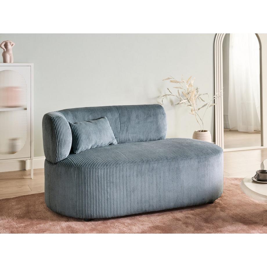 Beliani Chaise longue côté gauche en Velours côtelé Glamour VANVEY  