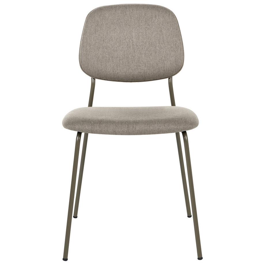 Beliani Lot de 4 chaises de salle à manger en Tissu  RILEY  