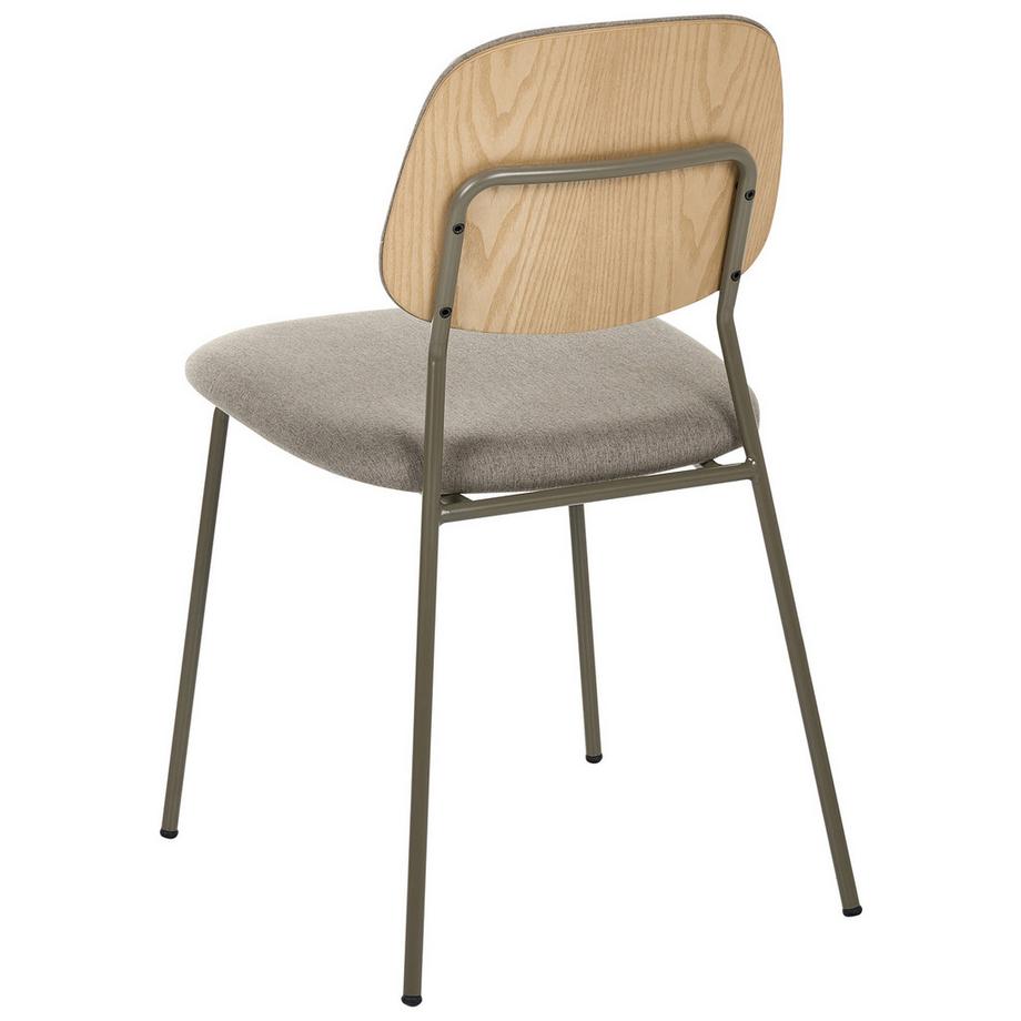 Beliani Lot de 4 chaises de salle à manger en Tissu  RILEY  
