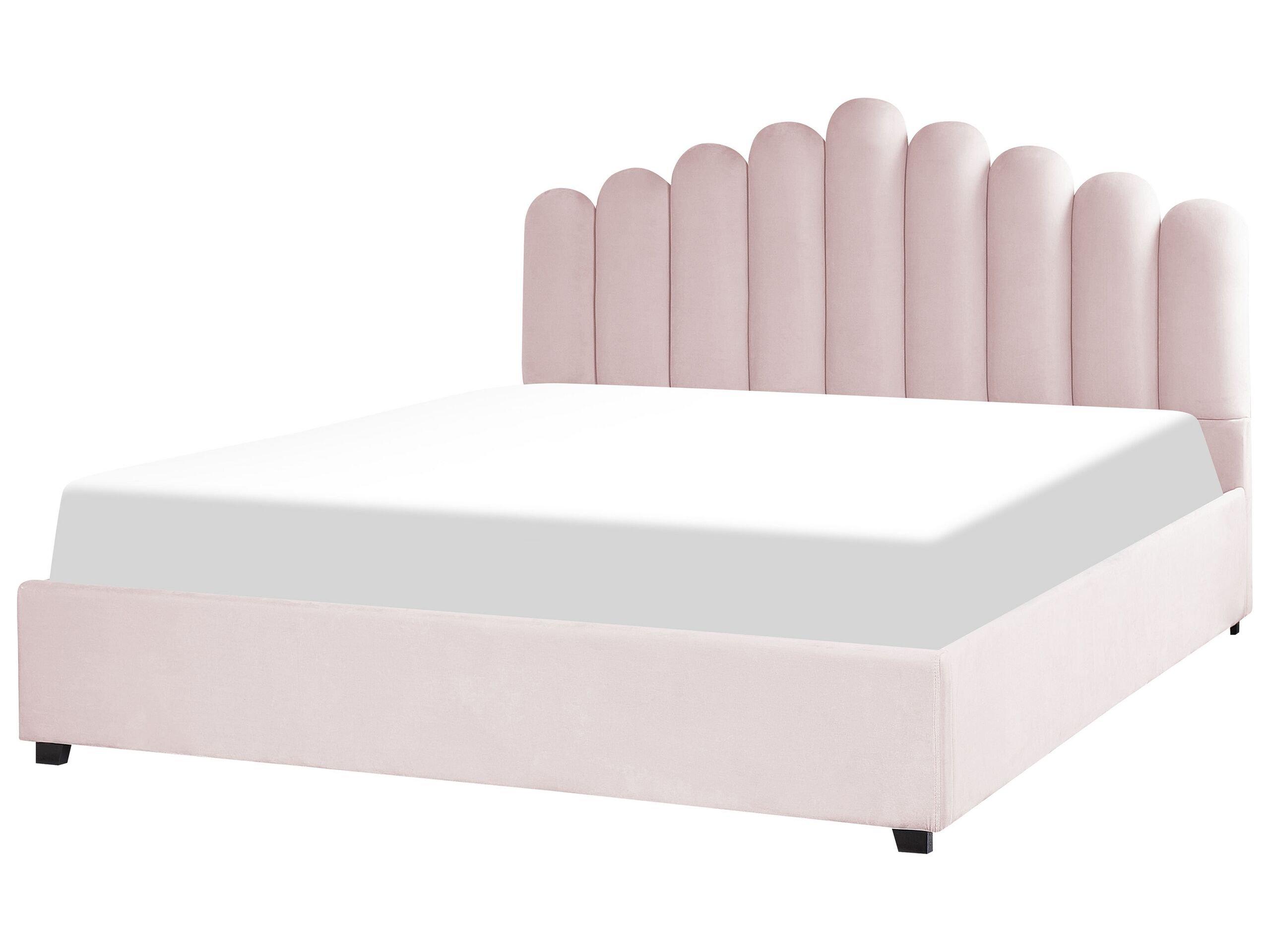 Beliani Bett mit Bettkasten aus Samtstoff Modern VINCENNES  