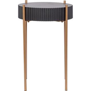 mutoni Table basse Darcy noire ronde 40  