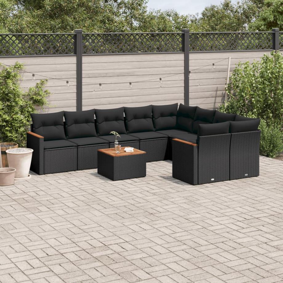 VidaXL set divano da giardino Polirattan  