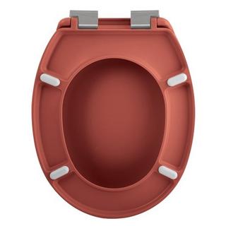 spirella Toilettensitz Duroplast NEELA Terrakotta-Matte - Verchromte ABS-Scharniere  