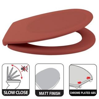 spirella Abattant WC Thermo Dur NEELA Terracotta Mat - Charnières ABS Chromé  