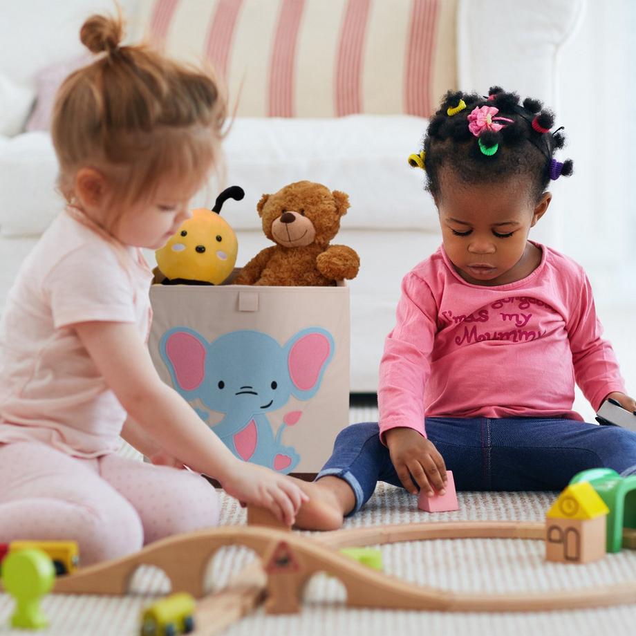 B2X Boîte de rangement avec motif éléphant  