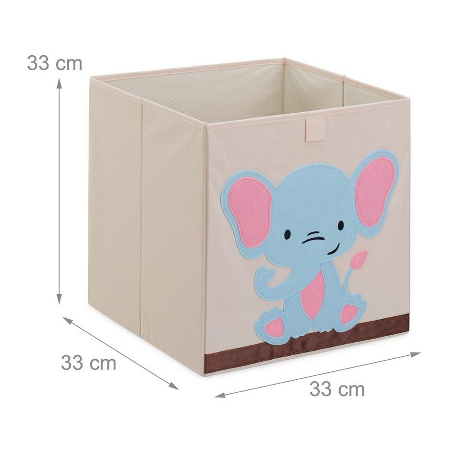 B2X Boîte de rangement avec motif éléphant  