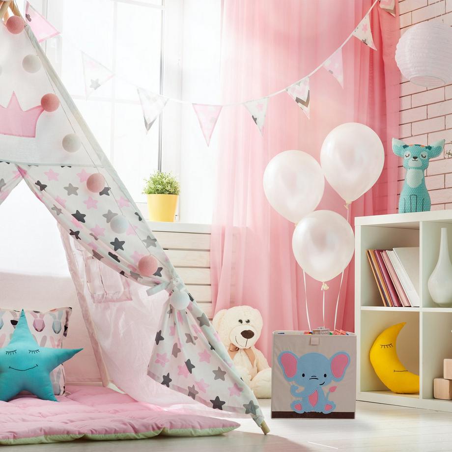 B2X Boîte de rangement avec motif éléphant  