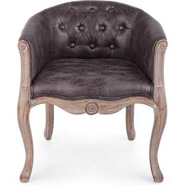 Fauteuil Diva, marron foncé