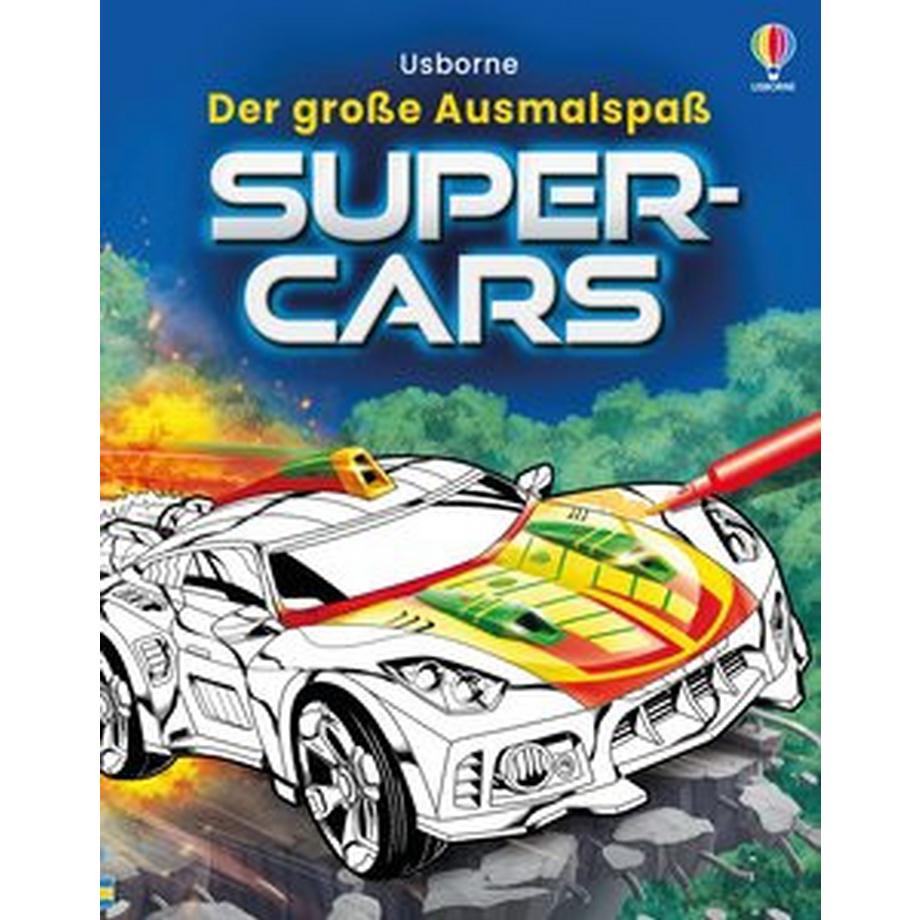 Usborne  Der große Ausmalspaß: Supercars 