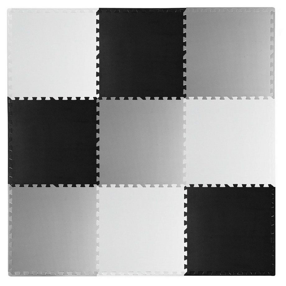 B2X  Schaumstoff-Puzzlematte Schachbrett 9-teilig 