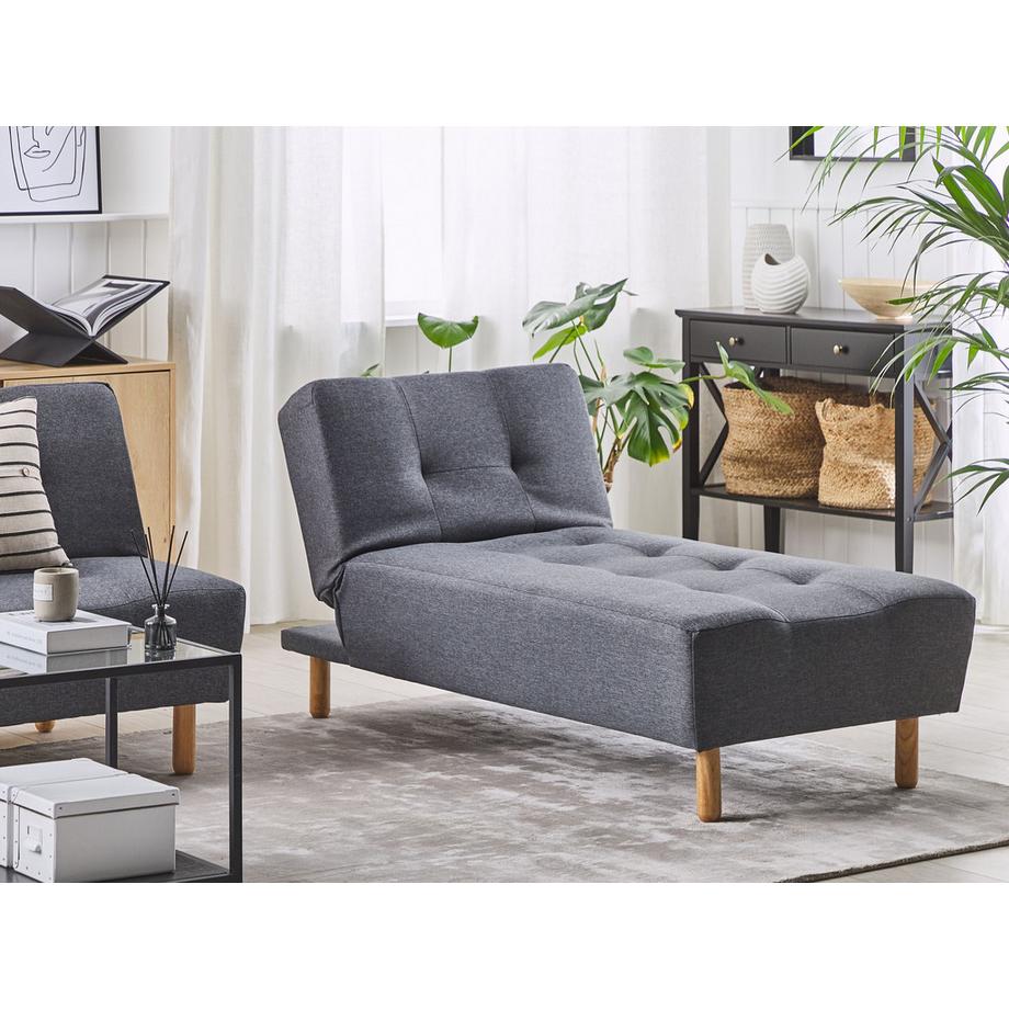 Beliani Chaise longue en Tissu Rétro ALSTEN  