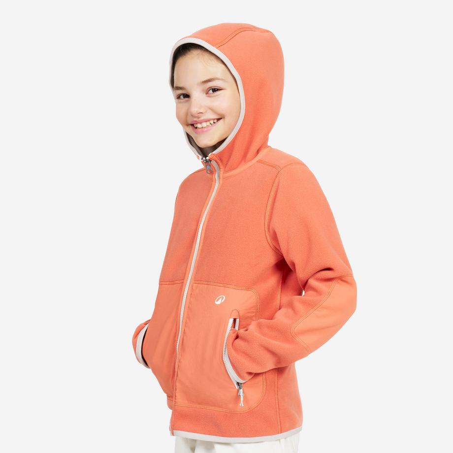 TRIBORD  Giacca pile bambino Segeln calda reversibile cappuccio poliestere 