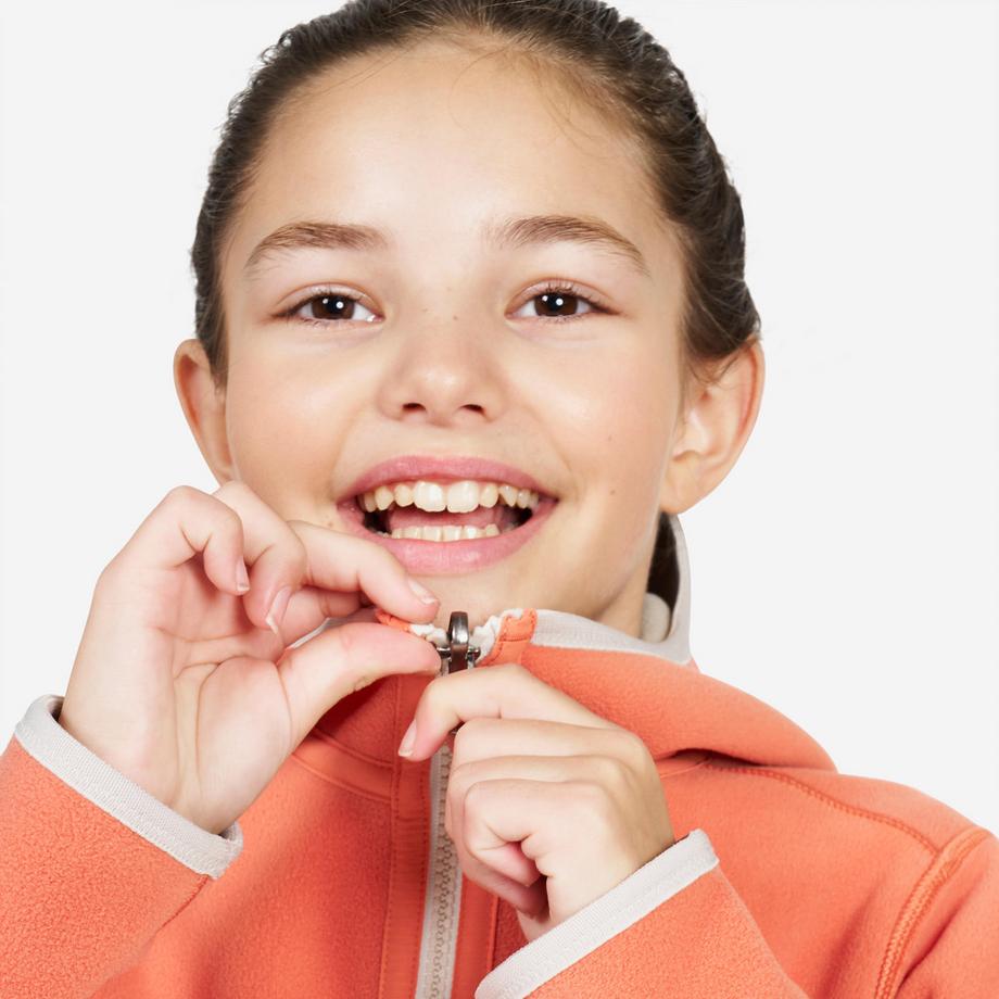 TRIBORD  Giacca pile bambino Segeln calda reversibile cappuccio poliestere 