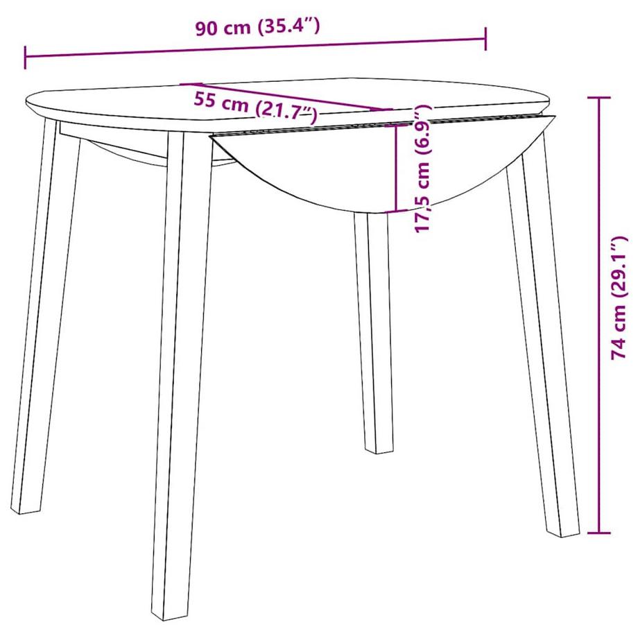 VidaXL tavolo da pranzo Legno  