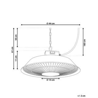 Beliani  Chauffage d'extérieur en Aluminium SANGAY 