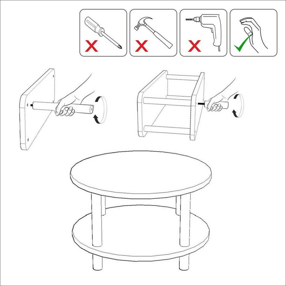 Calicosy Couchtisch ROBY  