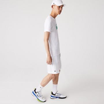 Short LACOSTE SPORT blanc homme