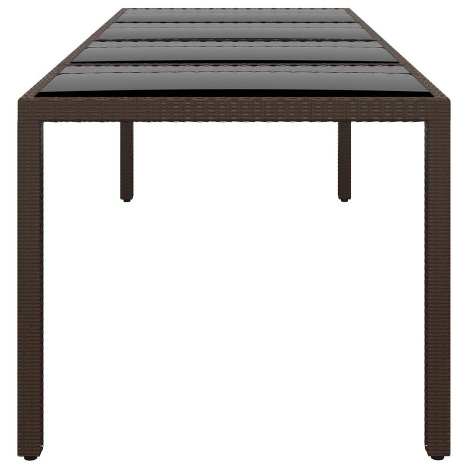VidaXL Table de jardin rotin synthétique  