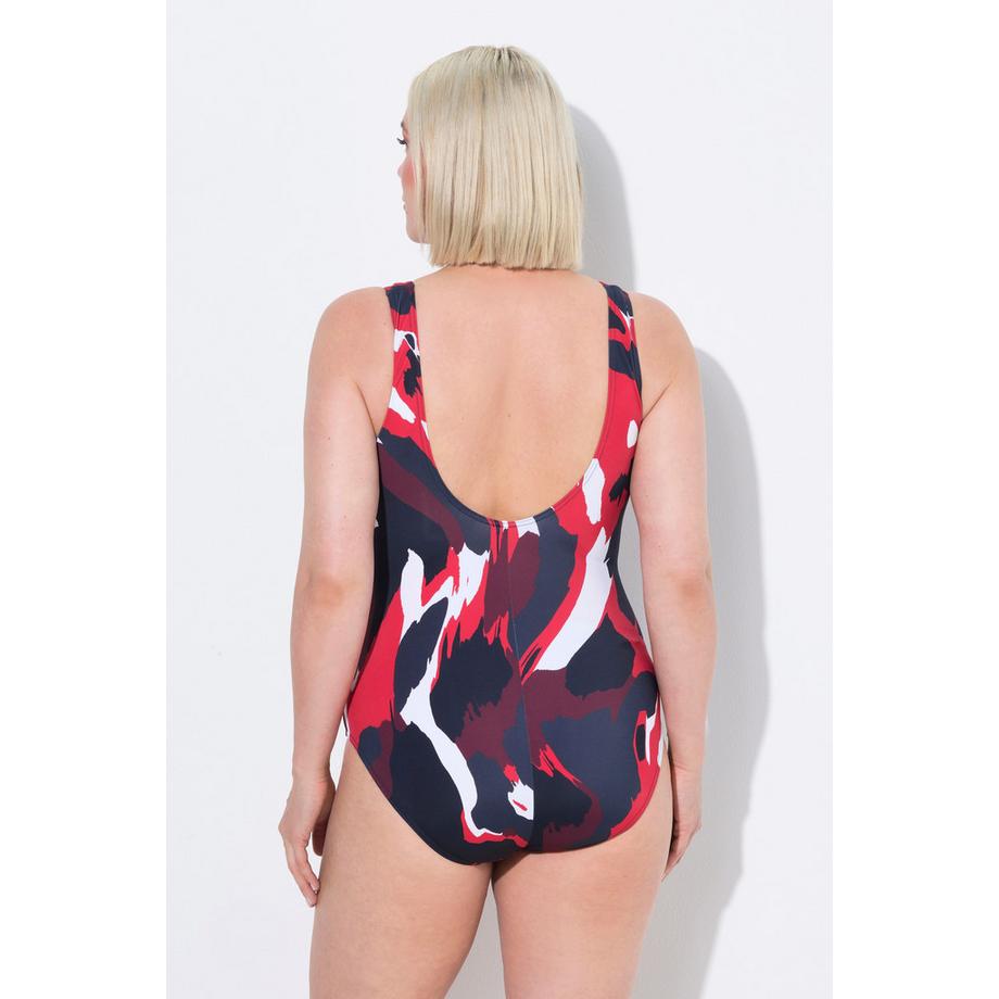 Ulla Popken Costume da bagno Fantasia Macchiette Scollo Rotondo  