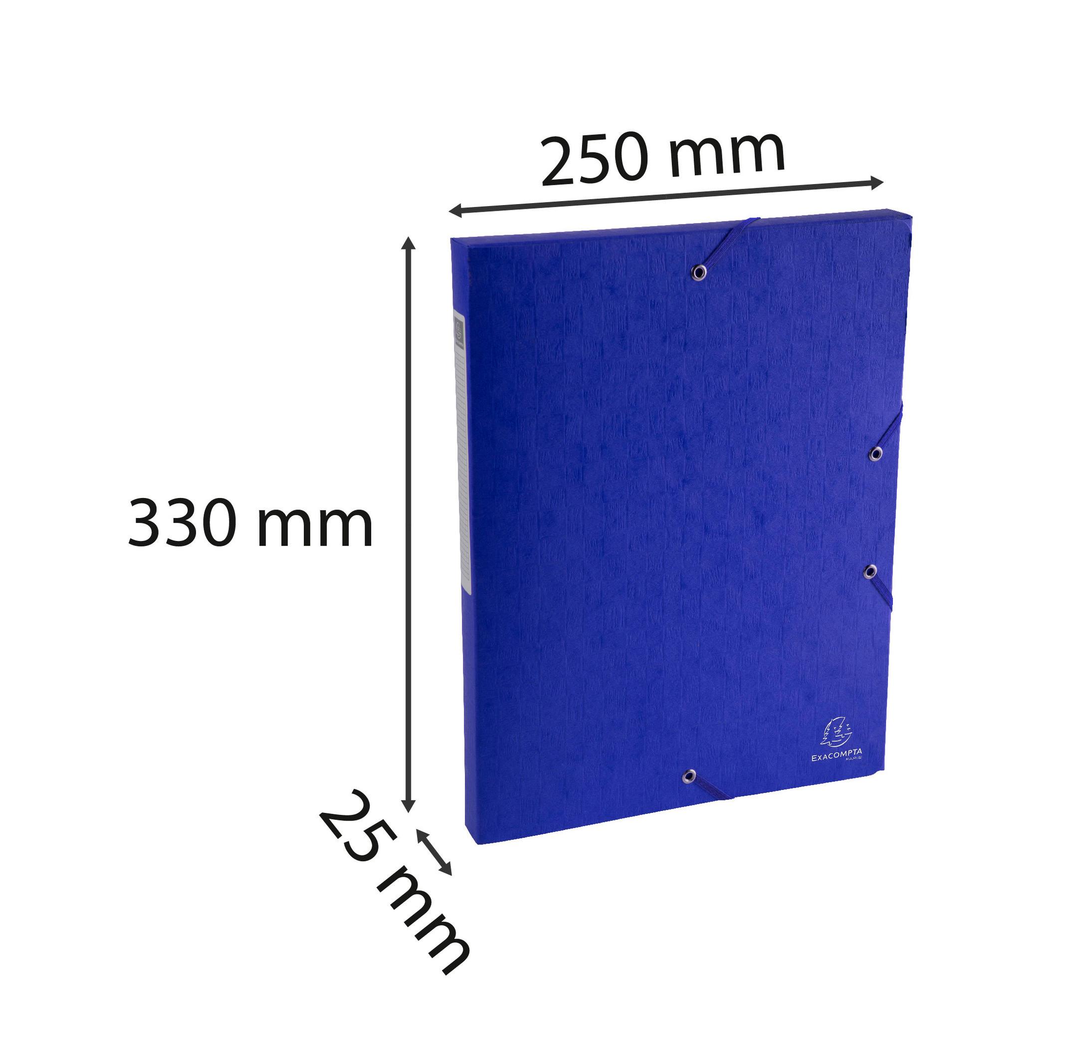 Exacompta Archivbox Scotten, Rücken 25mm mit Etikett, aus Colorspan-Karton 600g/qm, 25x33cm für DIN A4 - x 10  