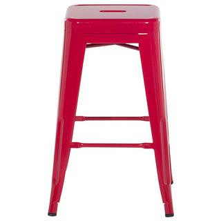 Beliani Set di 2 sgabelli da bar en Acciaio Industriale CABRILLO  