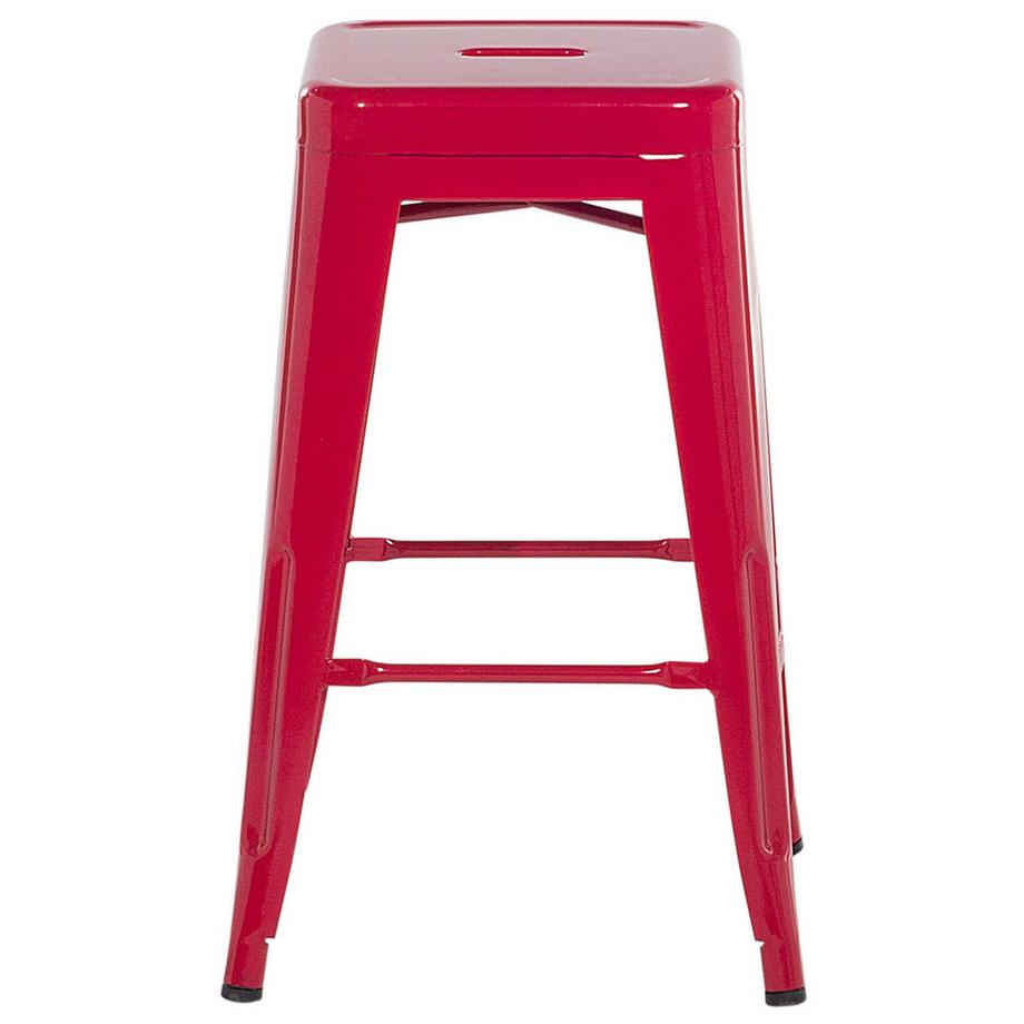 Beliani Lot de 2 tabourets de bar en Acier Industriel CABRILLO  