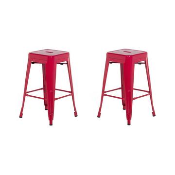 Lot de 2 tabourets de bar en Acier Industriel CABRILLO