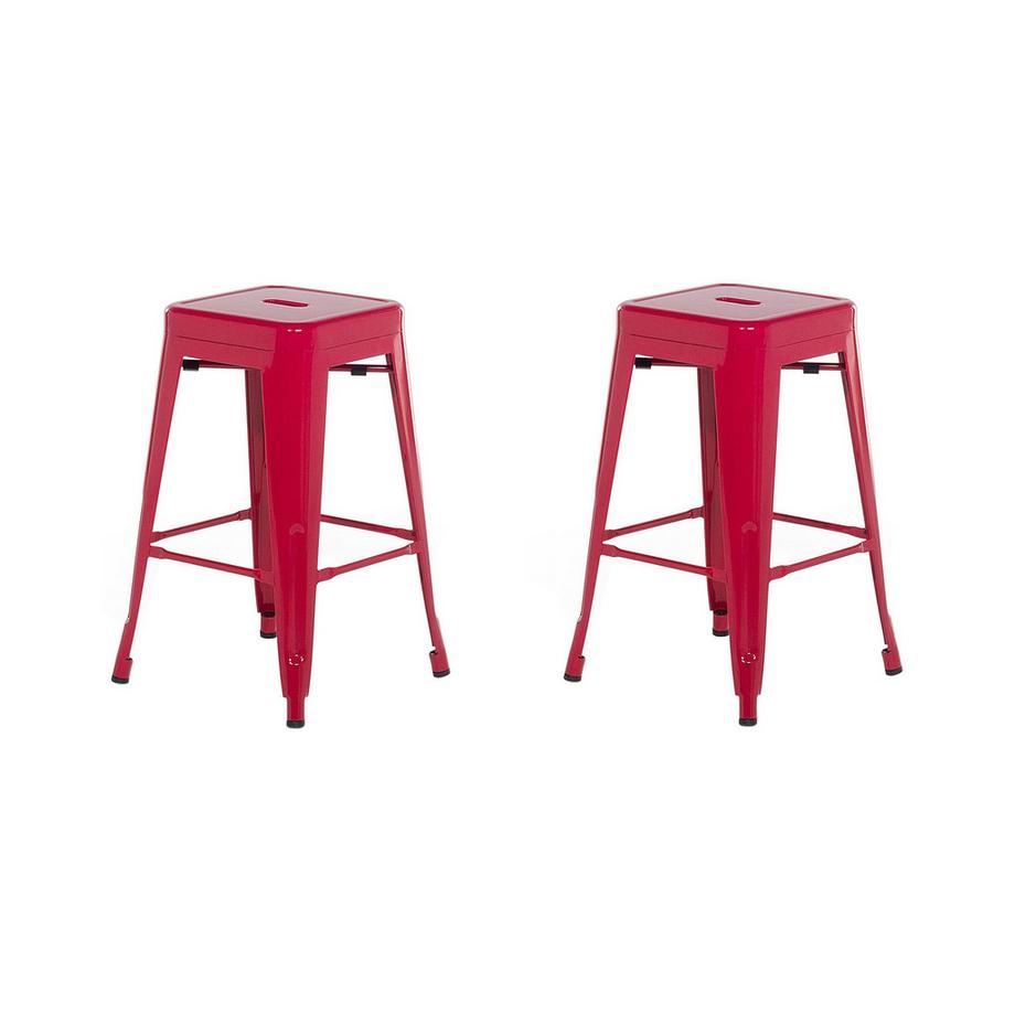 Lot de 2 tabourets de bar en Acier Industriel CABRILLO