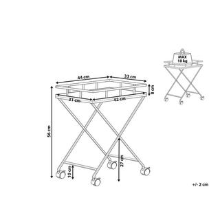 Beliani Servierwagen aus Eisen Industriell LEOTI  