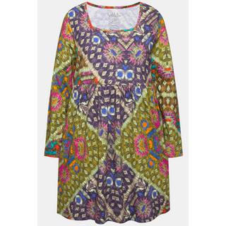 Ulla Popken Maglia lunga Taglio svasato Scollo rettangolare Maniche lunghe  