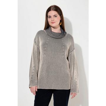 Pullover, Rippstrick, Rollkragen, Langarm, Biobaumwolle