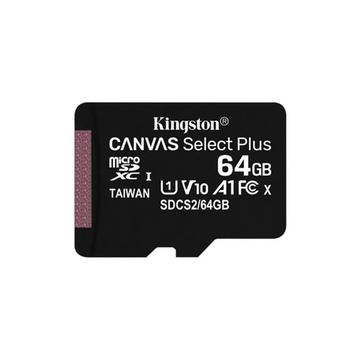Kingston Technology Scheda micSDXC Canvas Select Plus 100R A1 C10 da 64GB confezione tripla + adattatore singolo