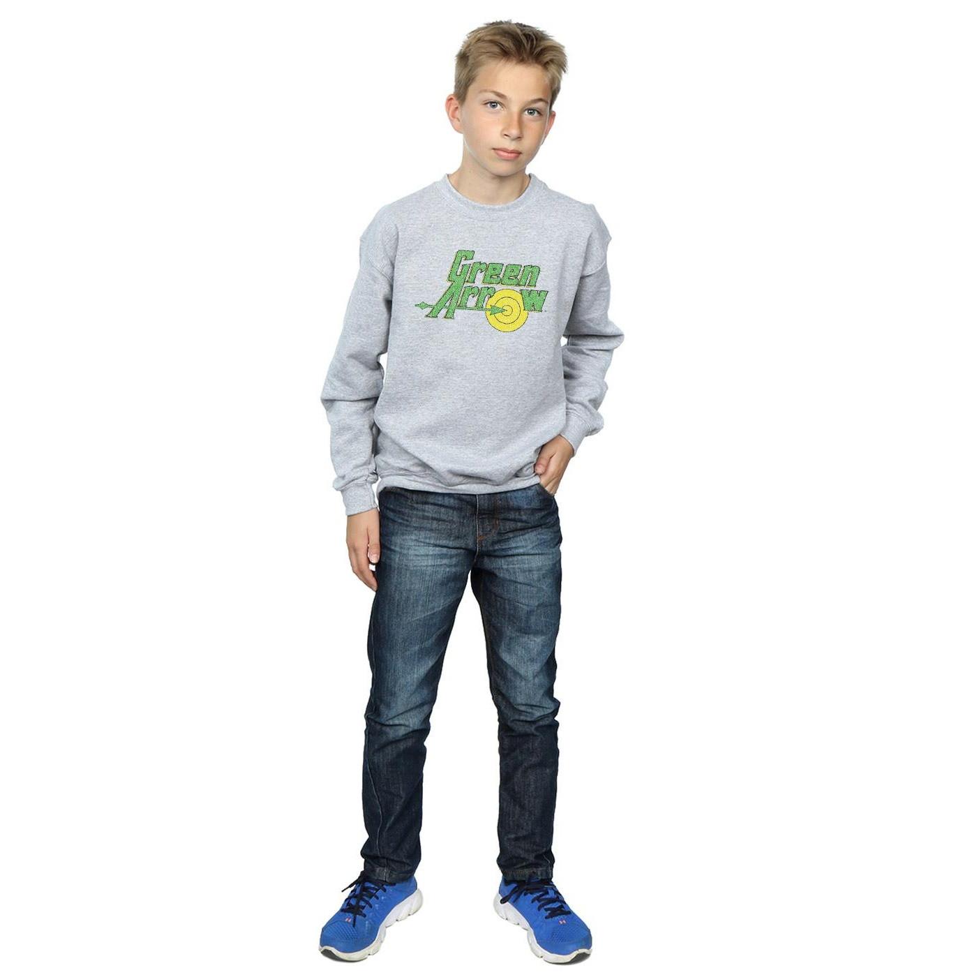 DC COMICS  Green Arrow Crackle Logo Sweatshirt 