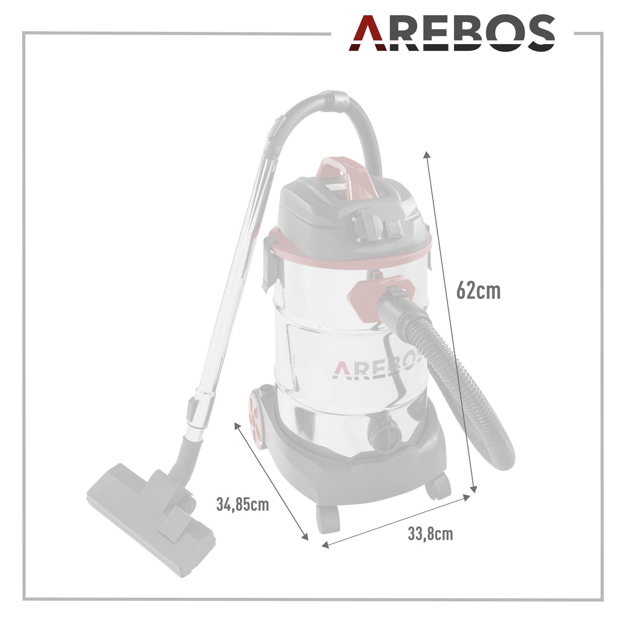 Arebos Aspirapolvere industriale 5in1 1600W 30L avec et sans sac  