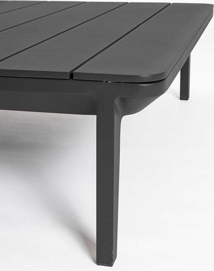 mutoni Table basse de jardin Matrix anthracite 99x99  