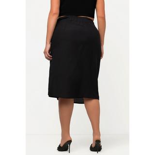 Ulla Popken Wickelrock Leinenmix Bindeband Komfortbund  