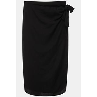 Ulla Popken Wickelrock Leinenmix Bindeband Komfortbund  