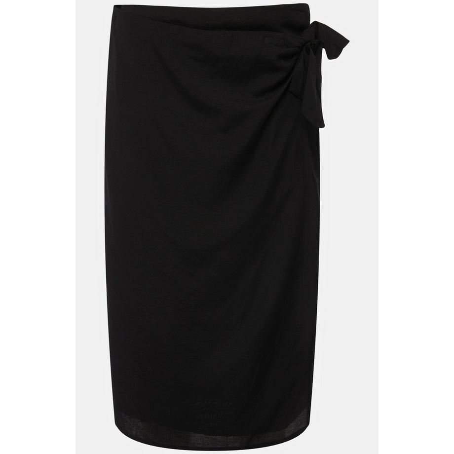 Ulla Popken Gonna a portafoglio Misto lino Laccetto Cintura comfort  