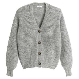 La Redoute Collections Geknöpfte Strickjacke V-Ausschnitt  