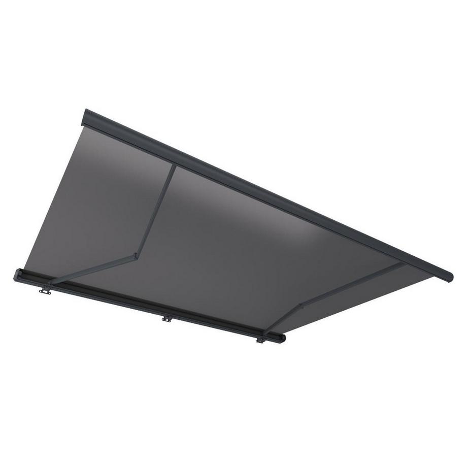 Vente-unique  Store banne motorisé avec coffre intégral 4 x 3 m anthracite - CONSTELA 