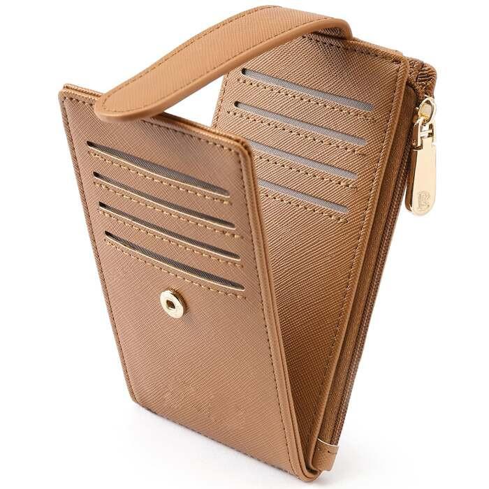 Only-bags.store  Kreditkartenhalter PU-Leder Brieftasche klein RFID-Schutz Kartenhalter mit Münzfach Mini Brieftasche Slim Kartenhalter mit 14 Kartenfächern 