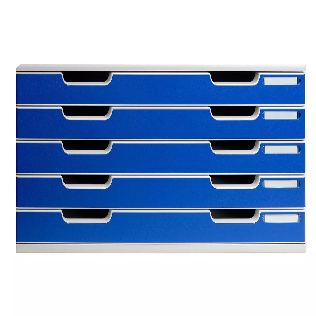 Exacompta Modulo 5 Drawer Set A3, Blue